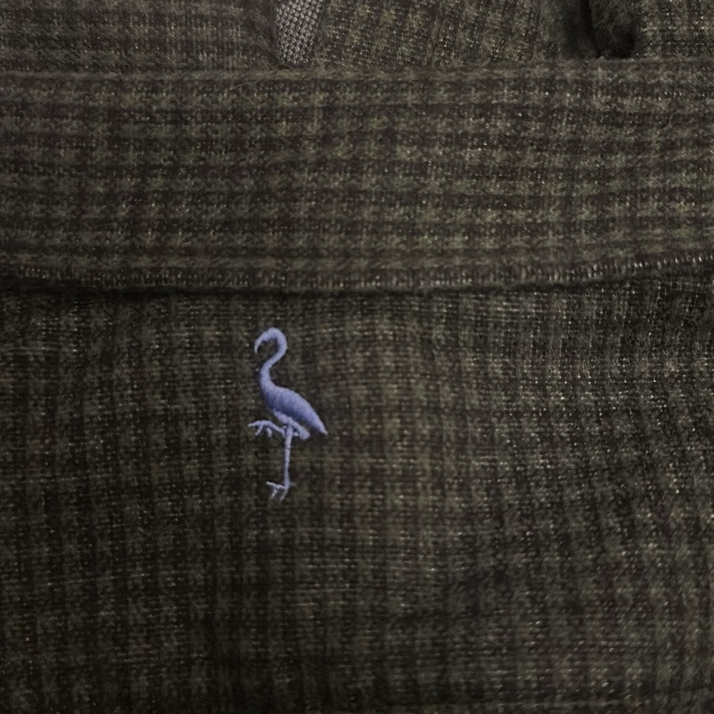 TailorByrd Olive Green Houndstooth Heavyweight Button Down Flannel Large - Picture 5 of 5